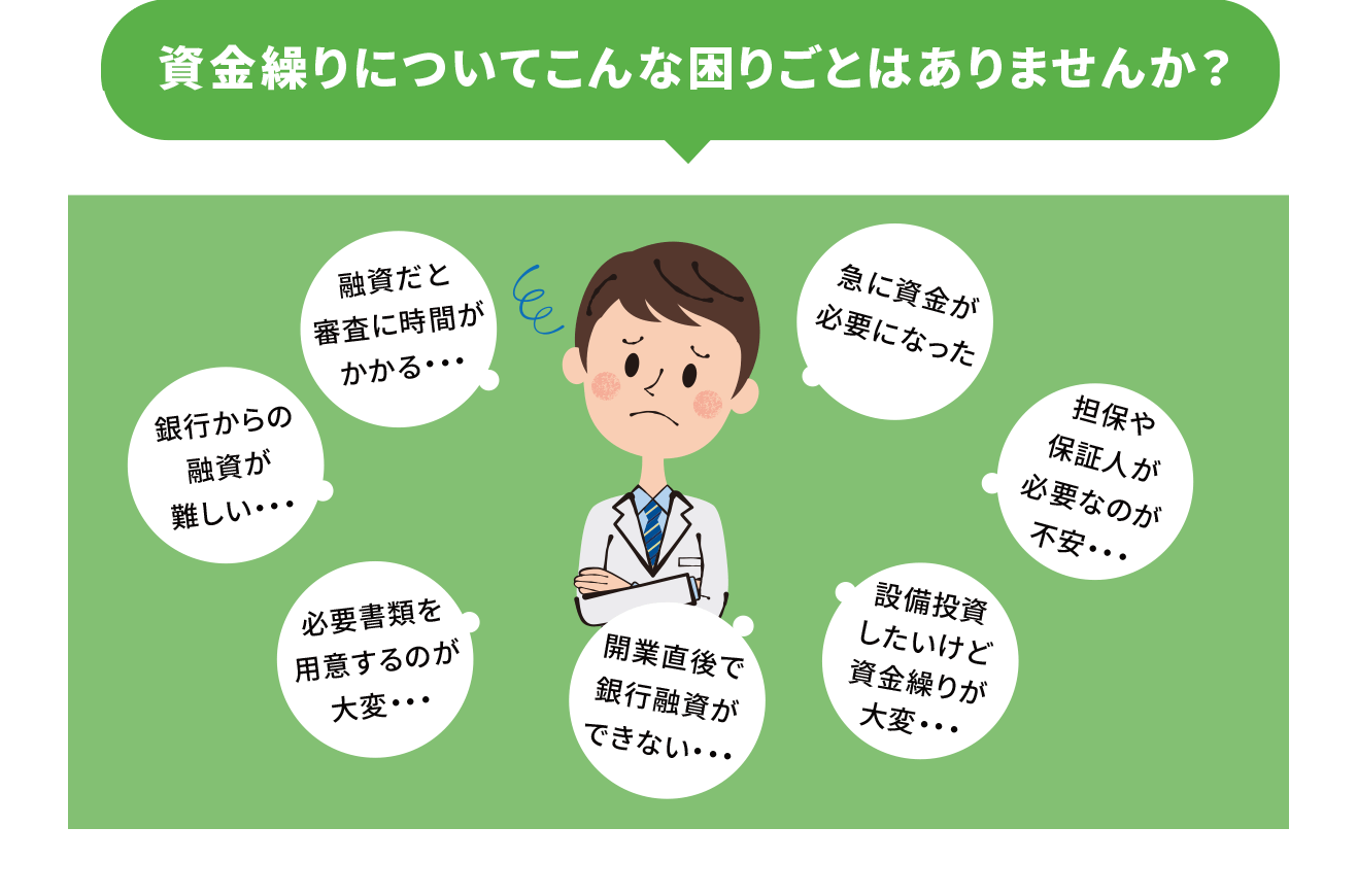 資金繰りについてこんな困りごとはありませんか？