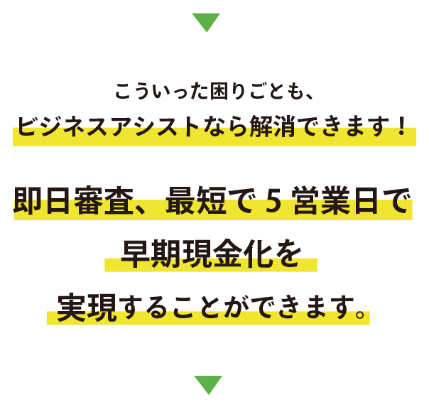 こういった困りごとも、ビジネスアシストなら解消できます！